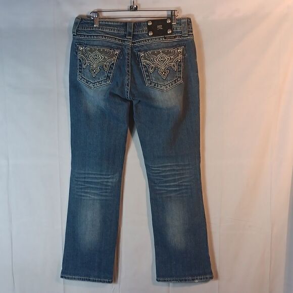 Miss Me Stretch Denim Rhinestone Studded Jeans - Picture 1 of 8